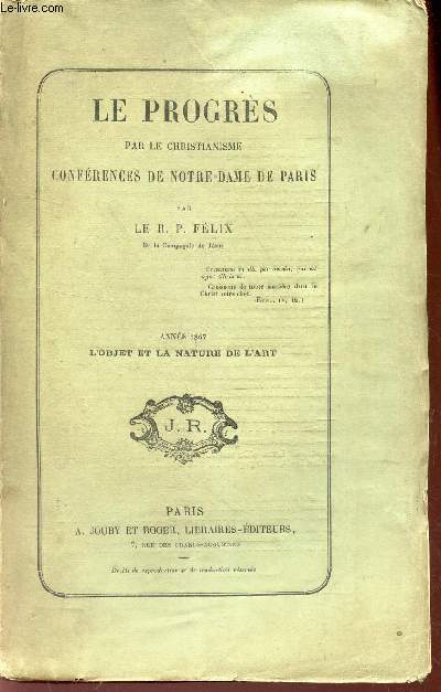 ANNEE 1867 : L'OBJET ET LA NATURE DE L'ART / COLLECTION 