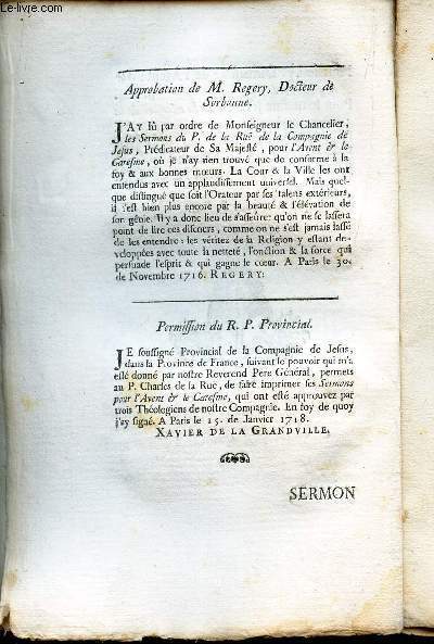 TOME I : SERMON POUR LA FESTE DE TOUS LES SAINTS .