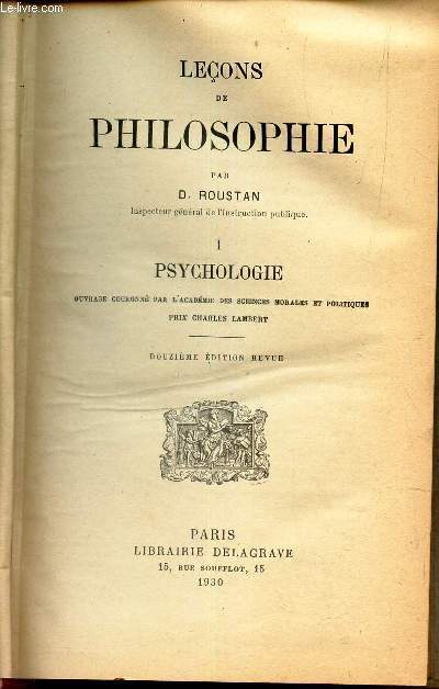 PSYCHOLOGIE : TOME I / COLLECTION 