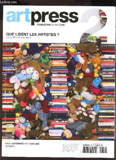 ART PRESS - N14 - Aout-septembre-octobre 2009 / QUE LISENT LES ARTISTES? / - OUVRAGE BILINGUE.