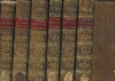 OEUVRES SPIRITUELLES ET PASTORALE DE M. CARRELET / EN 6 VOLUMES (TOMES 1 + 2 + 3 + 4 +5 + 7 ) / - MANQUE LE TOME 6 / 3e EDITION.