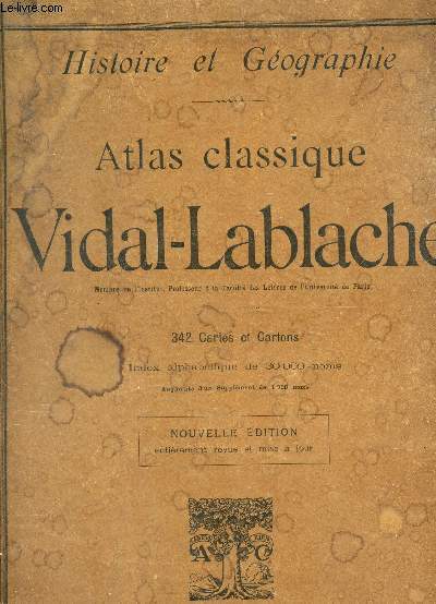 ATLAS CLASSIQUE VIDAL-LABLACHE - 