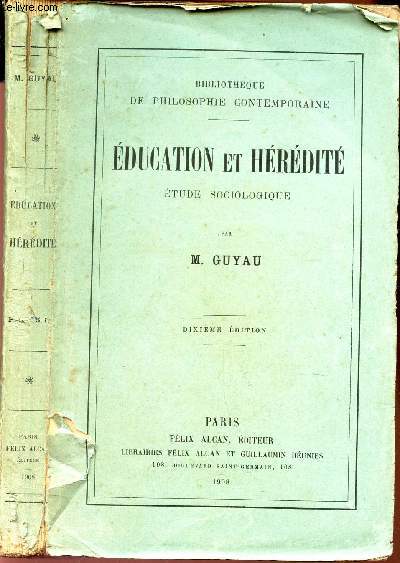 EDUCATION ET HEREDITE - ETUDE SOCIOLOGIQUE / 