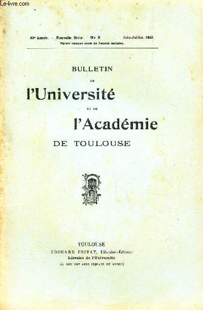 BULLETIN DE L'UNIVERSITE ET DE L'ADACEMIE DE TOULOUSE / N8 - juin-juil 1942 / Medaillons grecs (suite) : Meandre par O Navarre / Echos et nouvelles.