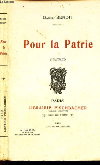 POUR LA PATRIE - POESIES