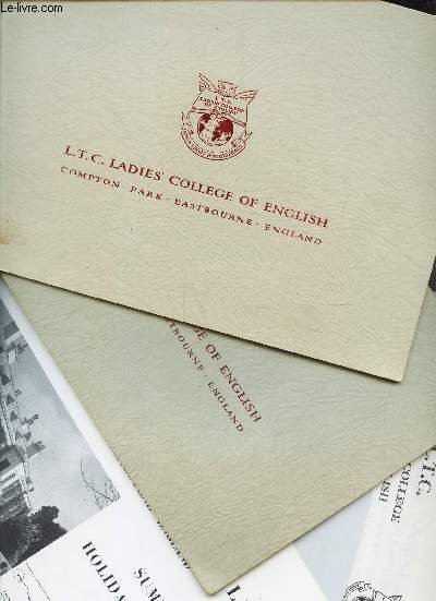 2 PLAQUETTES : L.T.C. LADIES' COLLEGE OF ENGLISH - Compton park - Eastbourne - England.