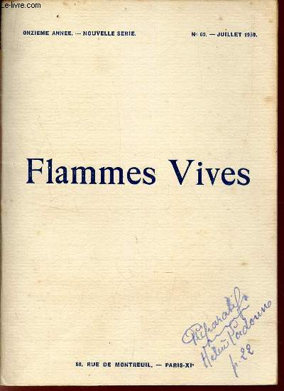 FLAMMES VIVES - 11e anne - nouvelle serie - N69 - juillet 1959.
