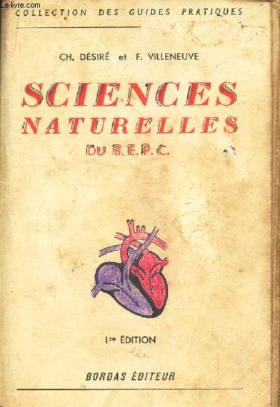 SCIENCES NATURELLES DU BEPC . / 1ere EDITION