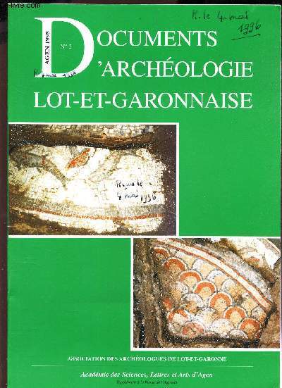 DOCUMENTS D'ARCHEOLOGIE LOT ET GARONNAISE - N2 - AGEN 1995 /
