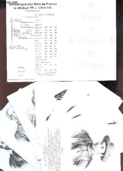 ROIS ET REINES DE FRANCE (LOTS DE FICHES)