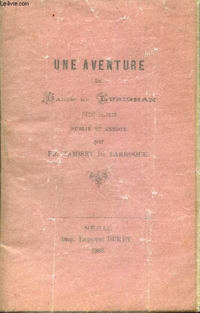 UNE AVENTURE DU BARON DE LUSIGNAN - RECIT DE 1625.