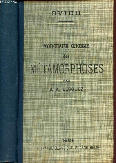 MORCEAUX CHOISIS DES METAMORPHOSES.