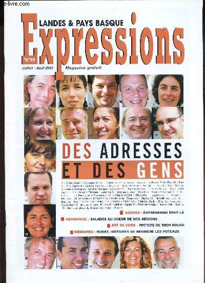 EXPRESSIONS (Landes & Pays Basque) - N55 - AOUT 2007 / DES ADRESSES ET DES GENS -