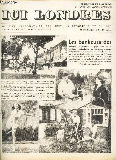 ICI LONDRES - N326 - 7 MAI 1954 / LES BANLEUSARDES / 