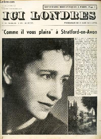 ICI LONDRES - N477 - 29 MARS 1957 / 