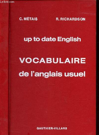 UP TO DATE ENGLISH - VOCABULAIRE DE L'ANGLAIS USUEL