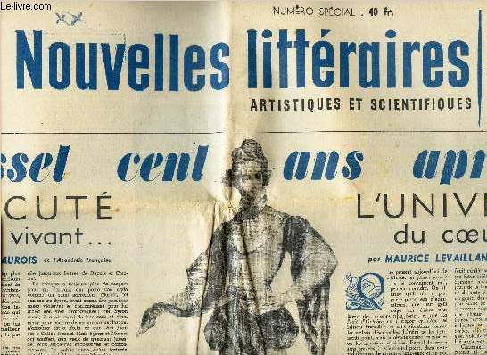 LES NOUVELLES LITTERATURES - jeudi 9 mai 1957 / N1549 / MUSSET cent ans aprs par Andr Maurois - Mauricez Levaillant etc...
