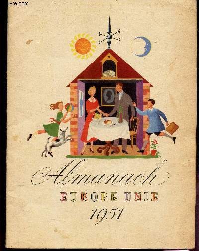 ALMANACH - EUROPE UNIE - 1951.