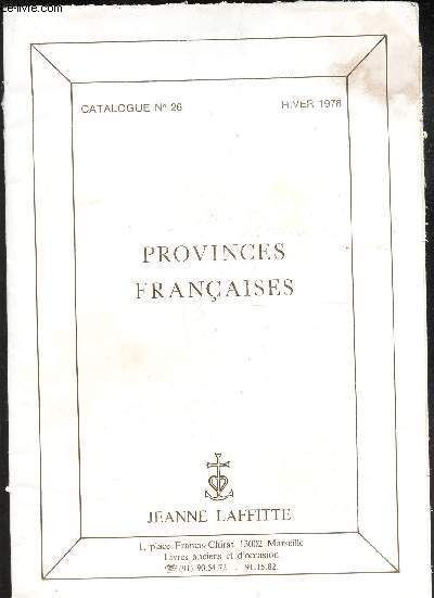 CATALOGUE N26 - Hiver 1978 / PROVINCES FRANCAISES.