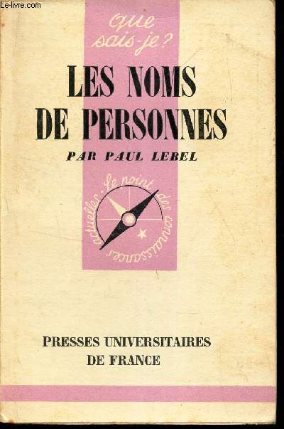 LES NOMS DE PARSONNES / N235 DE LA COLLECTION 