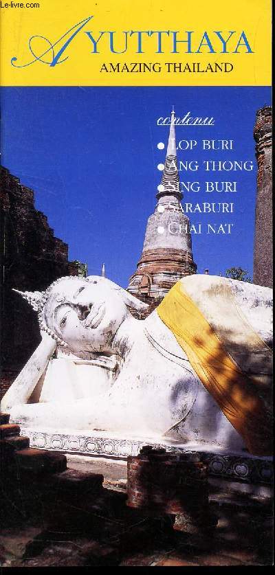 1 PLAQUETTE : AYUTTHAYA / LOP BURI - ANG THONG - SING BURI - SARABURI - CHAI NAT.