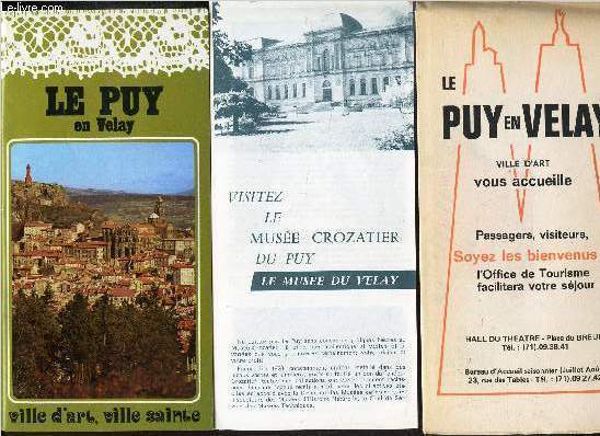 LOT DE 3 PLAQUETTE : LE PUY EN VELAY