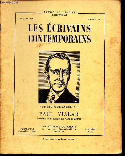 PAUL VIALAR / N12 - Mai-Juin 1954de la collection 