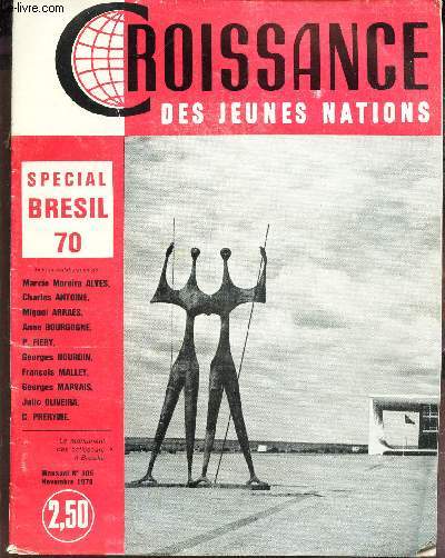 CROISSANCE DES JEUNES NATIONS - SPECIAL BRESIL 70 / MENSUEL N105 - NOVEMBRE 1970.