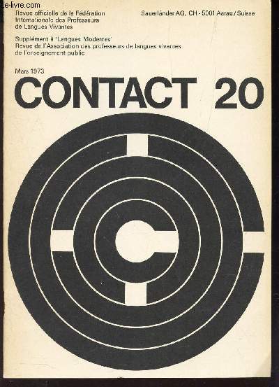 CONTACT 20 - MAIS 1973 / SUPPLEMENT A 