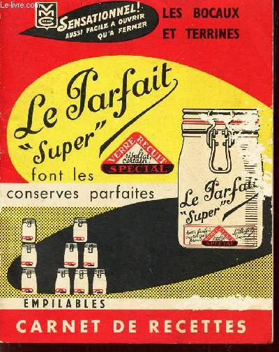 PLAQUETTE PUBLICITAIRE DE : CARNET DE RECETTES : 