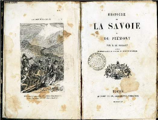 HISTOIRE DE LA SAVOIE ET DU PIEMONT