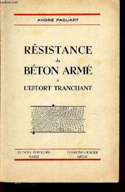 RESISTANCE DU BETRON ARME A L'EFFORT TRANCHANT