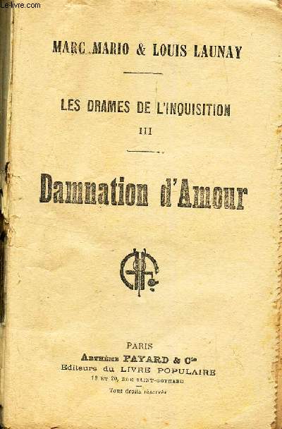 DAMNATION D'AMOUR - TOME III DE : 