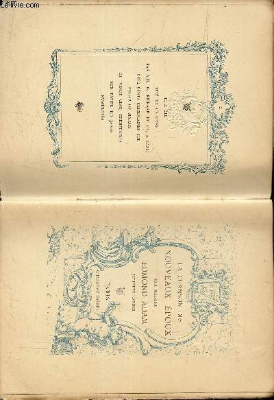 LA CHANSON DES NOUVEAUX EPOUX PAR MADAME EDMOND ADAM