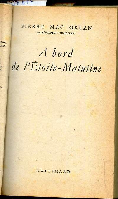 A BORD DE L ETOILE-MATUTINE