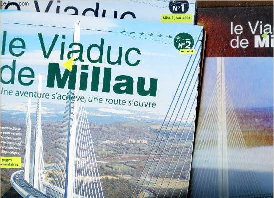 COFFRET : LE VIADUC DE MILLAU - NUMEROS 1 (UN DEFI HUMAIN, UNE PROUESSE TECHNOLOGIQUE)ET 2 (UNE AVENTURE S'ACHEVE, UNE ROUTE S'OUVRE). + 1 POSTER A DEPLIER.