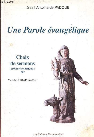 UNE PAROLE EVANGELIQUE - CHOIX DE SERMONS