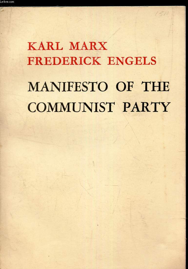 MANIFESTO OF THE COMMUNIST PARTY.