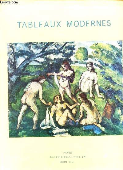 VENTE AUX ENCHERES : TABLEAUX MODERNES - 4 peintures et 3 aquarelles par Paul Czanne ... / GALERIE CHARPENTIER - JUIN 1956.