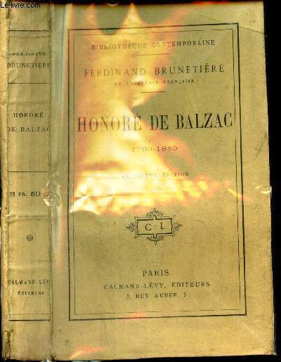 HONORE DE BALZAC - 1799-1850.