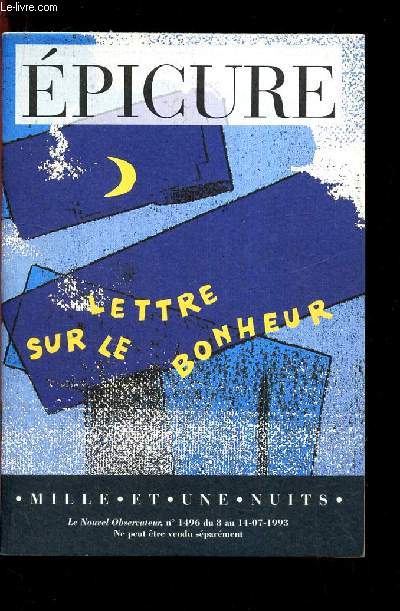 LETTRE SUR LE BONHEUR - LETTRE AMENECEE