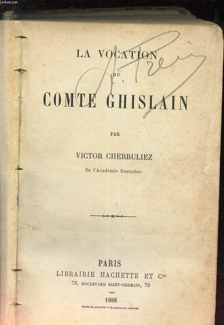 LA VOCATION DE COMTE GHISLAIN