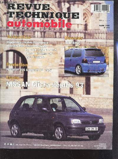 REVUE TECHNIQUE AUTOMOBILE N572 AVRIL 1995