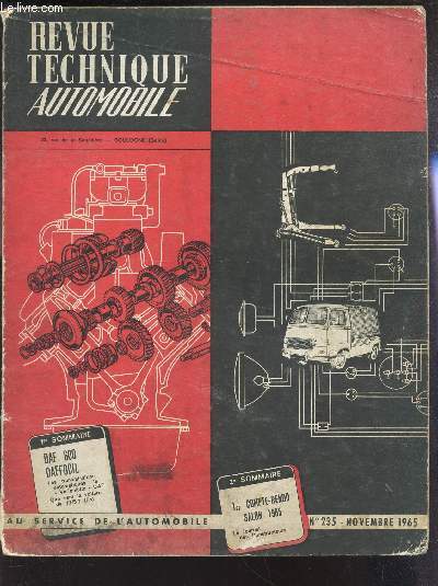 REVUE TECHNIQUE AUTOMOBILE N 235 NOVEMBRE 1965
