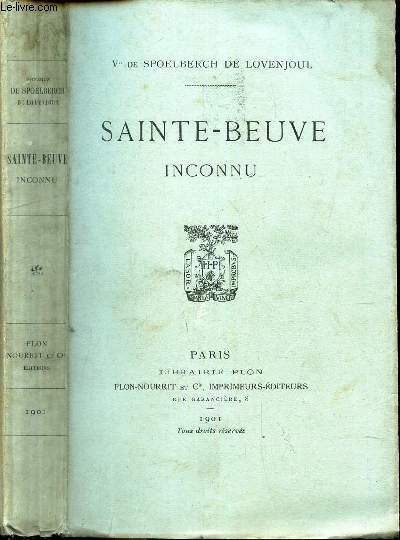 SAINTE BEUVE - INCONNU -
