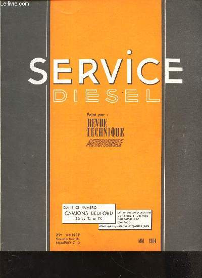 SERVICE DIESEL - N7 D - 29e ANNEE / CAMIONS BEDFORD SERIES TJ ET TK