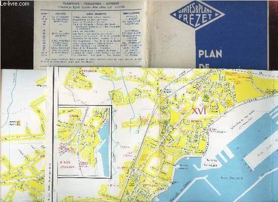 PLAN DEPLIANT DE : MARSEILLE ET SA BANLIEUE - renseignements indispensables pour une visitte rapide de MArseille.