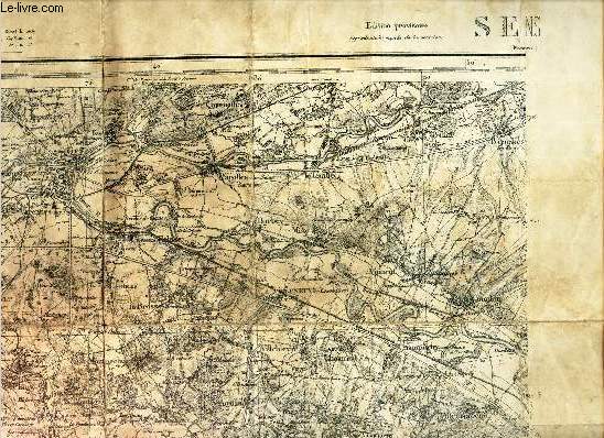 UNE CARTE DEPLIANTE EN NOIR ET BLANC DE :SENS - N23. EDITION PROVISOIRE.