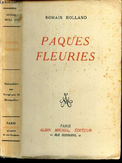 PAQUES FLEURIES / EDITION ORIGINALE.
