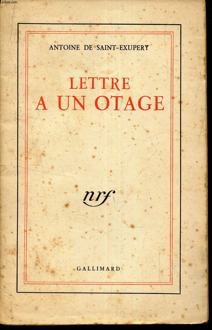 LETTRE A UN OTAGE.